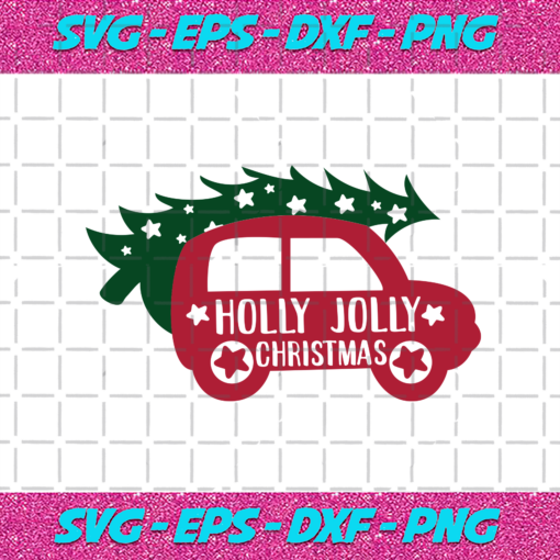 Holly Jolly Christmas Car Svg CM231120205