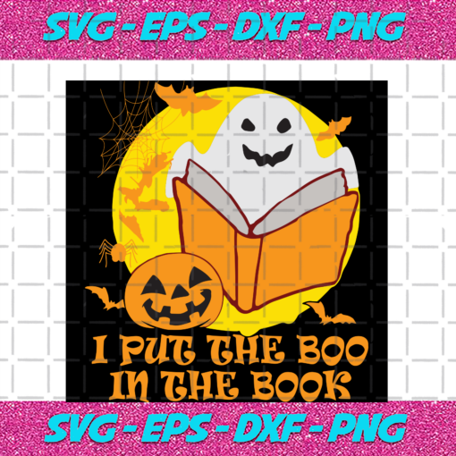 I Put The Boo In The Book Halloween Svg HW11092020