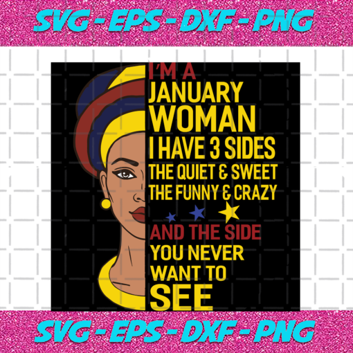 I m A January Woman I Have A 3 Sides Birthday Svg BD17082020