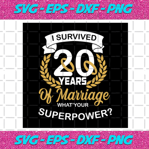 I survived 20 years of marriage svg TD05012021