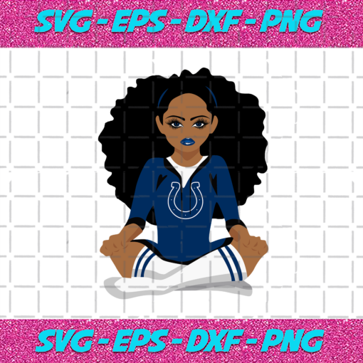 Indianapolis Colts Black Girl Svg SP22122020