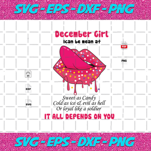 It All Depends On You December Birthday Svg BD15082020