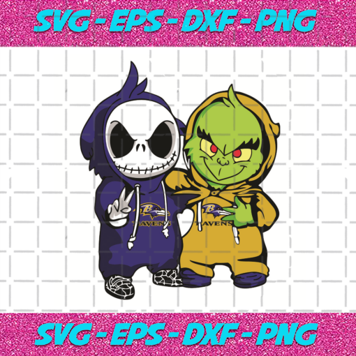 Jack and Grinch Baltimore Ravens Sport Svg SP040120212