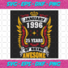 January 1996 25 Years Of Being Awesome Svg BD25122020