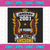 January 2001 20 Years Of Being Awesome Svg BD25122020