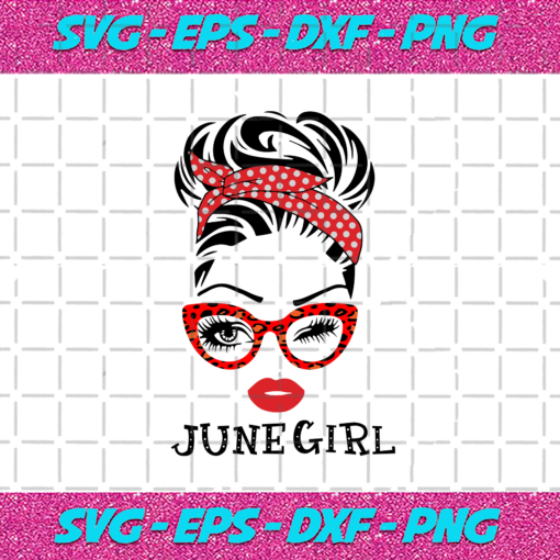 June Girl Wink Eye Svg BD21122020