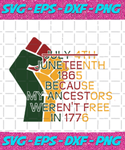 Junteenth 1865 Because My Ancestors Weren t Free In 1776 Juneteenth Svg IN170877