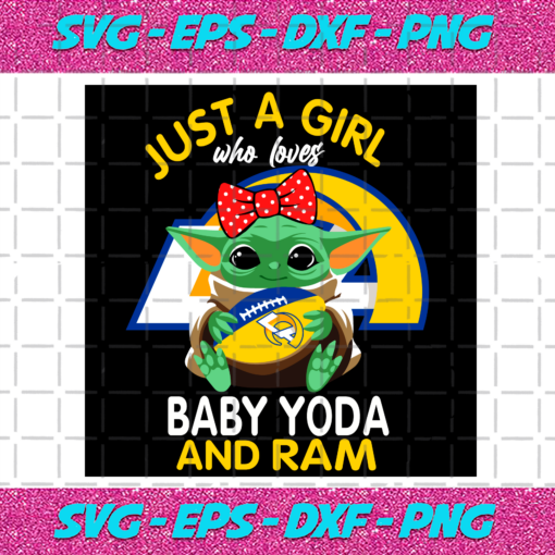 Just A Girl Who Loves Baby Yoda And Los Angeles Rams Svg SP250121088