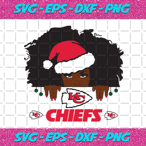 Kansa City Chiefs Santa Black Girl Svg SP24122020