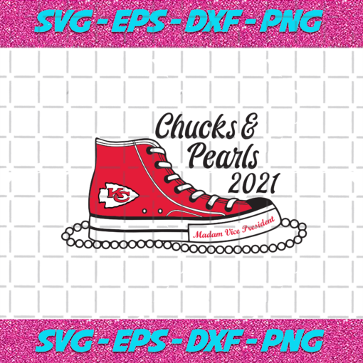 Kansas City Chiefs Chucks And Pearls 2021 Svg SP13012021