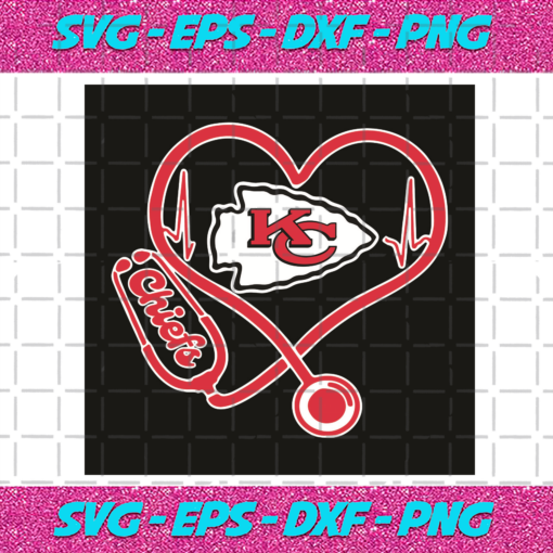 Kansas City Chiefs Heart Stethoscope Svg SP30122020