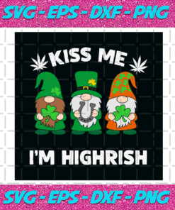 Kiss Me Im Highrish St Patrick Gnomes Svg TD27012021