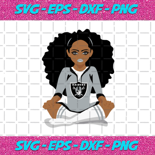 Las Vegas Raiders Black Girl Svg SP22122020