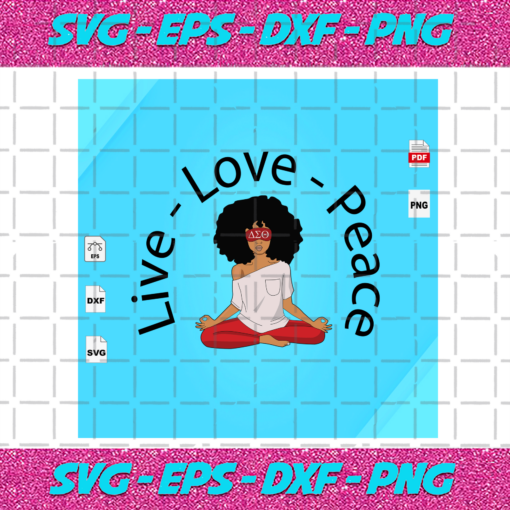 Live Love Peace Black Girl Svg BG310720201