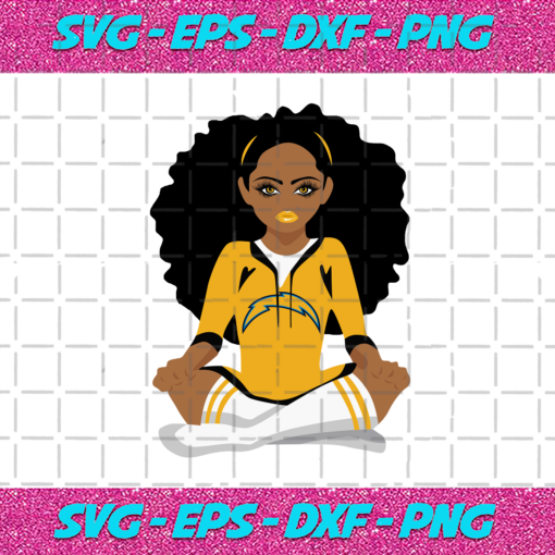 Los Angeles Chargers Black Girl Svg SP22122020