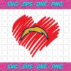 Los Angeles Chargers Heart Svg SP26122020