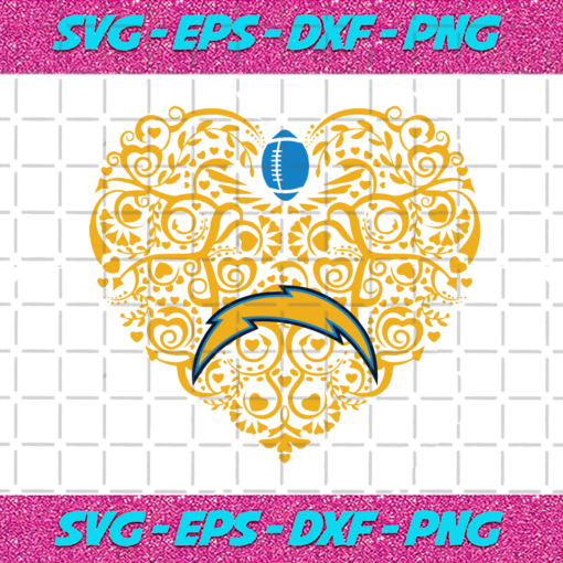 Los Angeles Chargers Heart Svg SP30122020