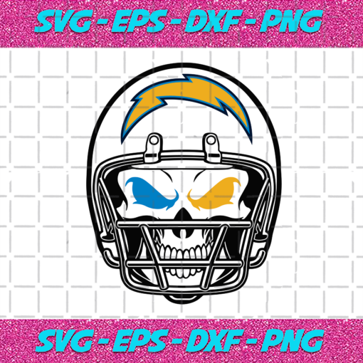 Los Angeles Chargers Skull Helmet Svg SP21122020