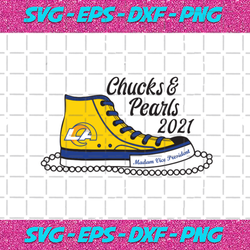 Los Angeles Rams Chucks And Pearls 2021 Svg SP13012021