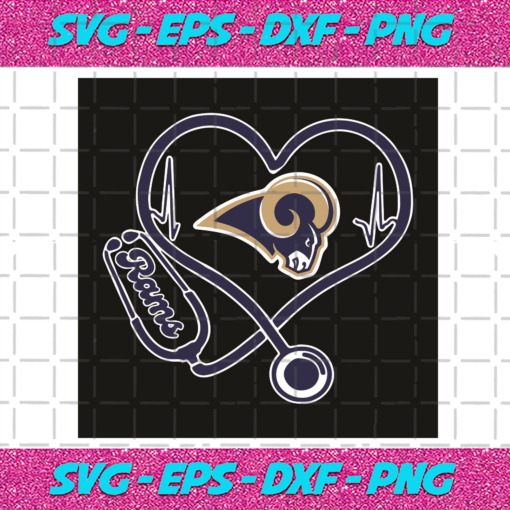 Los Angeles Rams Heart Stethoscope Svg SP30122020