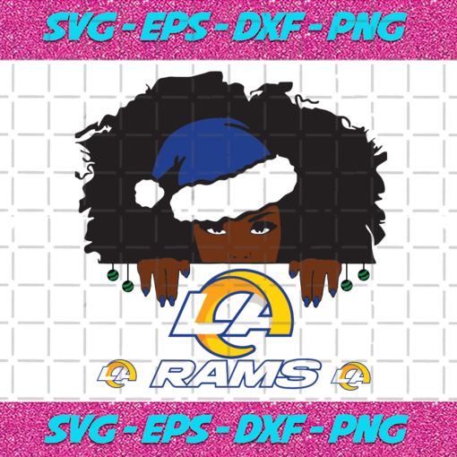 Los Angeles Rams Santa Black Girl Svg SP24122020
