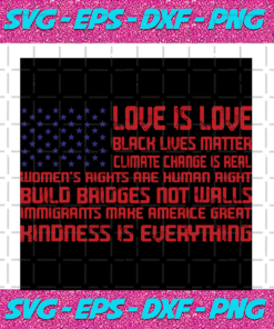 Love Is Love Black Lives Matter Independence Day Svg IN17082020