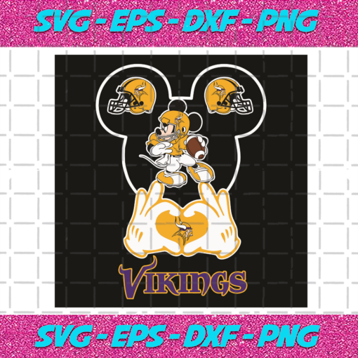 Love Minnesota Vikings Mickey Mouse Svg SP30122020