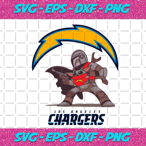 Mandalorian Baby Yoda Los Angeles Chargers Svg SP23012146