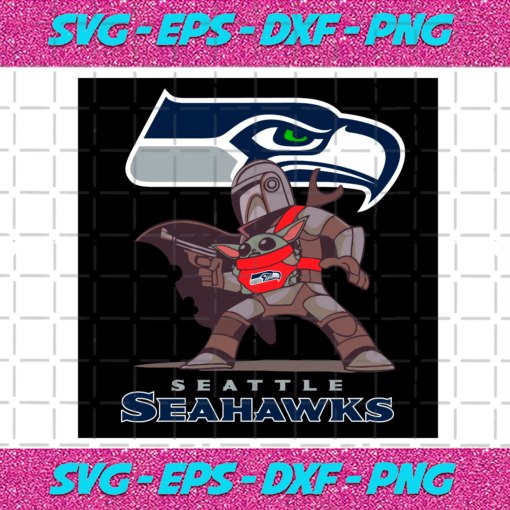 Mandalorian Baby Yoda Seattle Seahawks Svg SP23012142