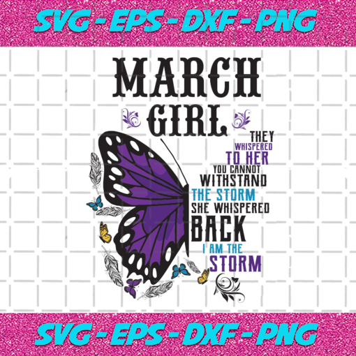 March Girl Svg BD06022021