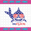 Merica Shark 4th Of July Merica Scf Shark American Flag Glasses Svg IN17082020