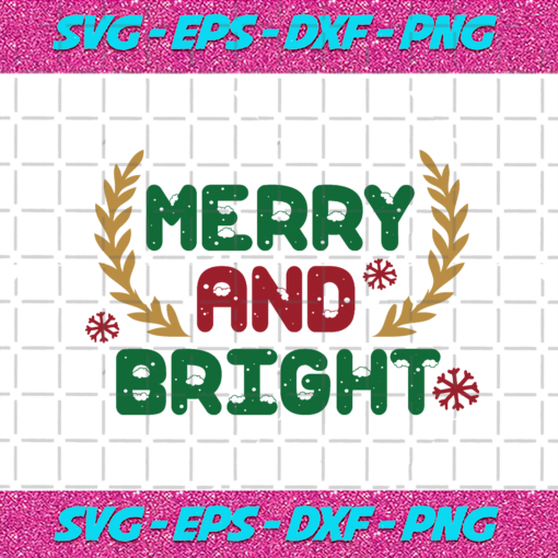 Merry And Bright Christmas Png CM112020