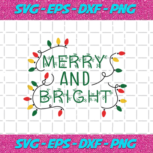 Merry And Bright Light Christmas Png CM112020