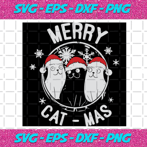 Merry Cat Mas Christmas Svg CM08102020