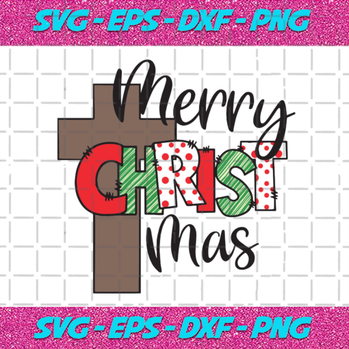 Merry Christmas Christian Cross Svg CM0512202010