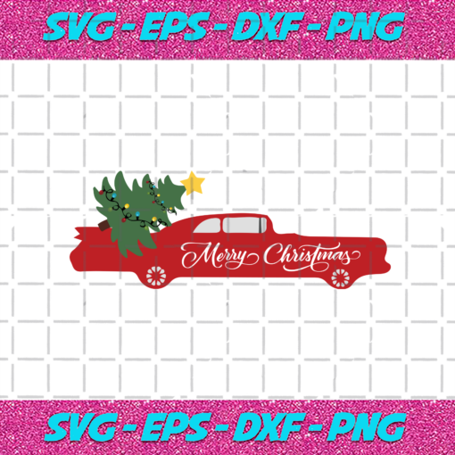 Merry Christmas Tree Truck Svg CM231120201