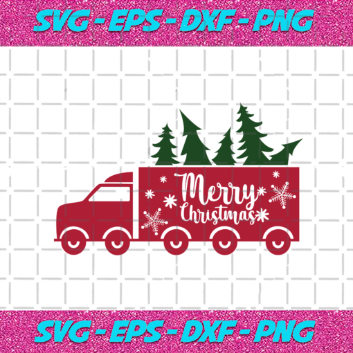 Merry Christmas Tree Truck Svg CM231120205