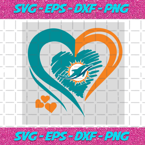 Miami Dolphins Heart Logo Svg SP22122020