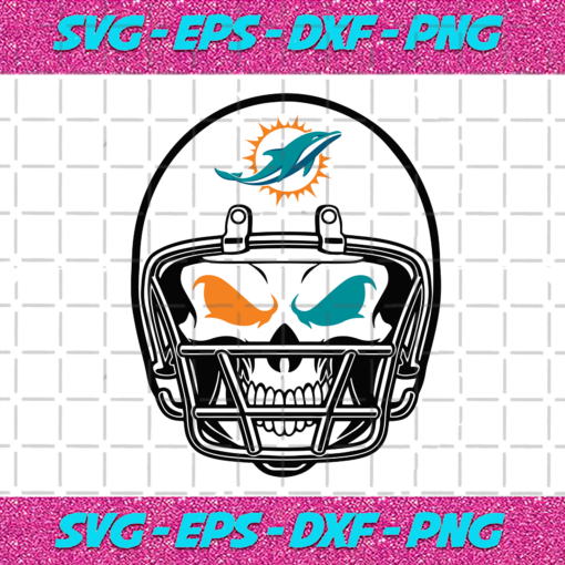 Miami Dolphins Skull Helmet Svg SP21122020