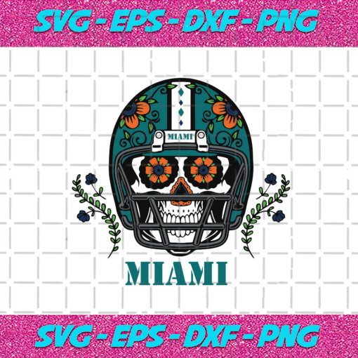 Miami Dolphins Skull Helmet Svg SP23122020