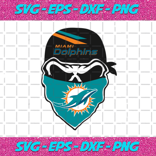 Miami Dolphins Skull Svg SP24122020