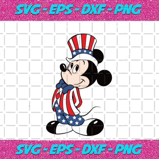 Mickey Head Independence Day Mickey Svg IN17082020