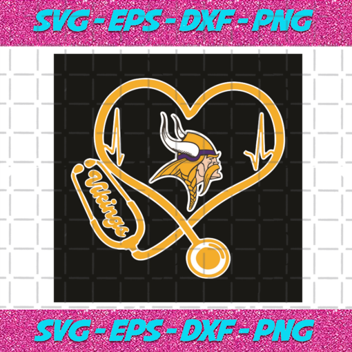 Minnesota Vikings Heart Stethoscope Svg SP30122020