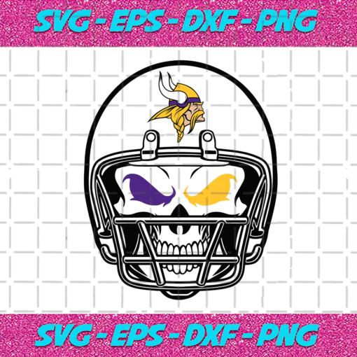 Minnesota Vikings Skull Helmet Svg SP21122020