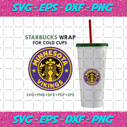 Minnesota Vikings Starbucks Wrap Svg SP09012021