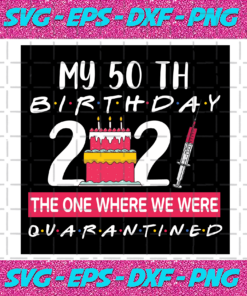 My 50th Birthday The One Where We Were Quarantined 2021 Birthday Svg BD4012020