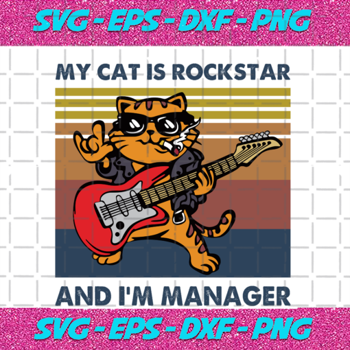 My cat is rockstar and I am manager svg TD20082020