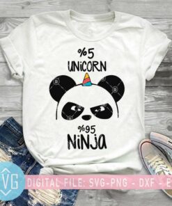 5 Unicorn 95 Ninja SVG Unicorn SVG Funny Panda SVG Pandacorn SVG