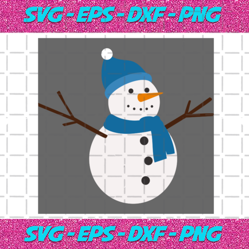 Snowman Wears Blue Hat Svg CM23112020