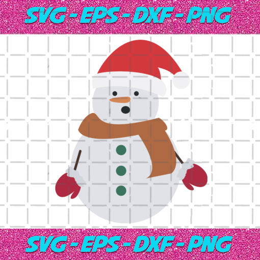 Snowman Wears Santa Hat Svg CM231120201